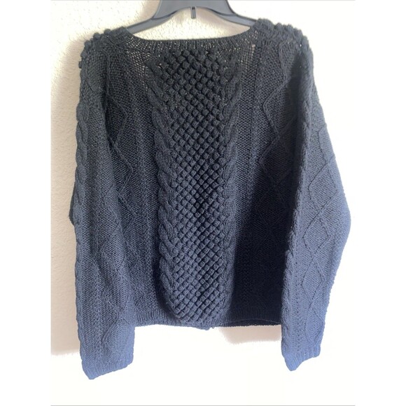 Vintage Cambridge Spirit Wool Fisherman Cable  Knit Cardigan Sweater Button M - Picture 7 of 12